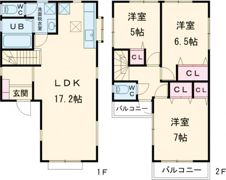 福生市南田園戸建Cの間取り画像