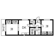 アビタシオン平安通の間取り画像