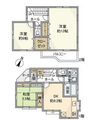 東浅川町戸建の間取り画像