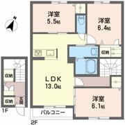 三内シャーメゾンAの間取り画像