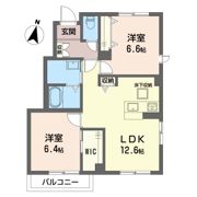 フラワー稲城の間取り画像
