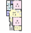 ラポート清水Ⅱの間取り画像
