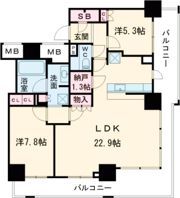 プラウドタワー神戸県庁前の間取り画像