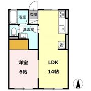 東宮アパート B棟の間取り画像