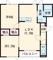 ミモザ緑町B棟の間取り画像