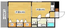コスモス小倉駅前Ⅱの間取り画像
