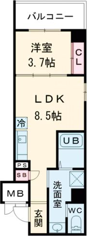 E-Bonheur尼崎の間取り画像