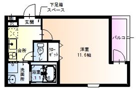 フジパレス茨木桜通りの間取り画像