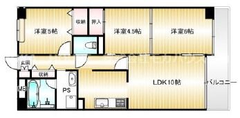 ライオンズマンション姫路西今宿の間取り画像