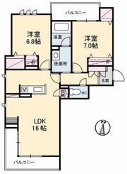aile（エール）西阿知の間取り画像
