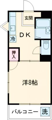 スカイコート大分大在の間取り画像