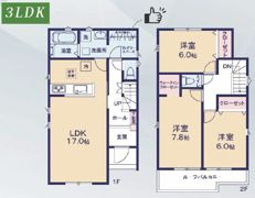 リナージュL豊橋市曙町 6号棟の間取り画像