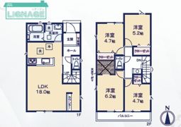 リナージュL 豊橋多米中町1丁目第1期 2号棟の間取り画像