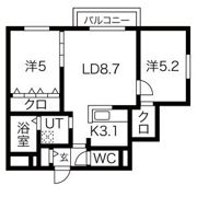 Encore北27条(アンコール北27条)の間取り画像