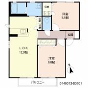 フォーレス中古賀 B棟の間取り画像