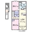 八街アパートAの間取り画像