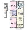 クレールBの間取り画像