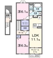 クレールBの間取り画像