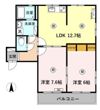 ボヌール羽屋Aの間取り画像