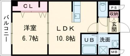 アシェンダ石山Ⅱの間取り画像
