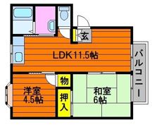 シャガール Aの間取り画像