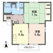 ニューエステート笹谷 Cの間取り画像