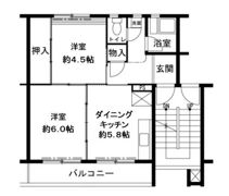ビレッジハウス鳴滝8号棟の間取り画像