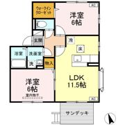 プレジオ白鳥 Bの間取り画像