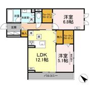 D-avance 柱六番町Ⅱの間取り画像