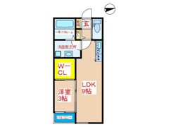 Ozec 隼人 A（オゼックハヤトA）の間取り画像