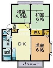サンビレッジ横代A棟の間取り画像