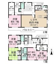 下井草4丁目戸建の間取り画像