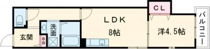 La vie belle 宝山町Ⅱの間取り画像