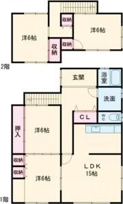 大羽根園貸家の間取り画像