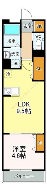 クオーレ田喜野井の間取り画像
