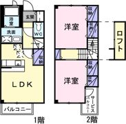 カリーノ・ローザAの間取り画像