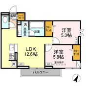 Asset-Court立川上砂町5丁目 B棟の間取り画像