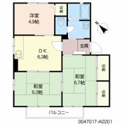 フレグランス英 A棟の間取り画像
