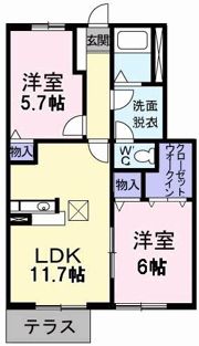 ロワポアールBの間取り画像