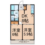 ライオンズ左右木の間取り画像