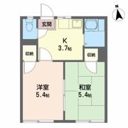 朝日ヶ丘ハイツ Cの間取り画像
