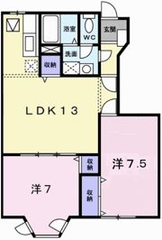 ル・クプル プラースⅡの間取り画像