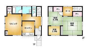 酒々井町貸家の間取り画像