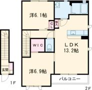 リーフガーデンハイツ Eの間取り画像