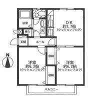 サンガーデン国立B棟の間取り画像