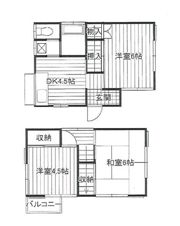 春日部市一ノ割戸建ての間取り画像