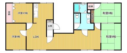 パナハイツアベニュー西棟の間取り画像