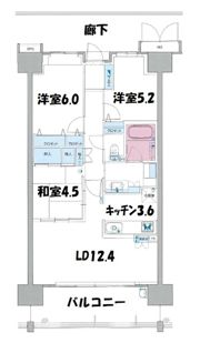 ポレスター東尾道駅前の間取り画像