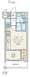 クレストコート北千住レジデンスの間取り画像