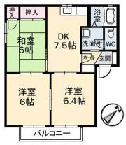メイプルヒルズ B棟の間取り画像
